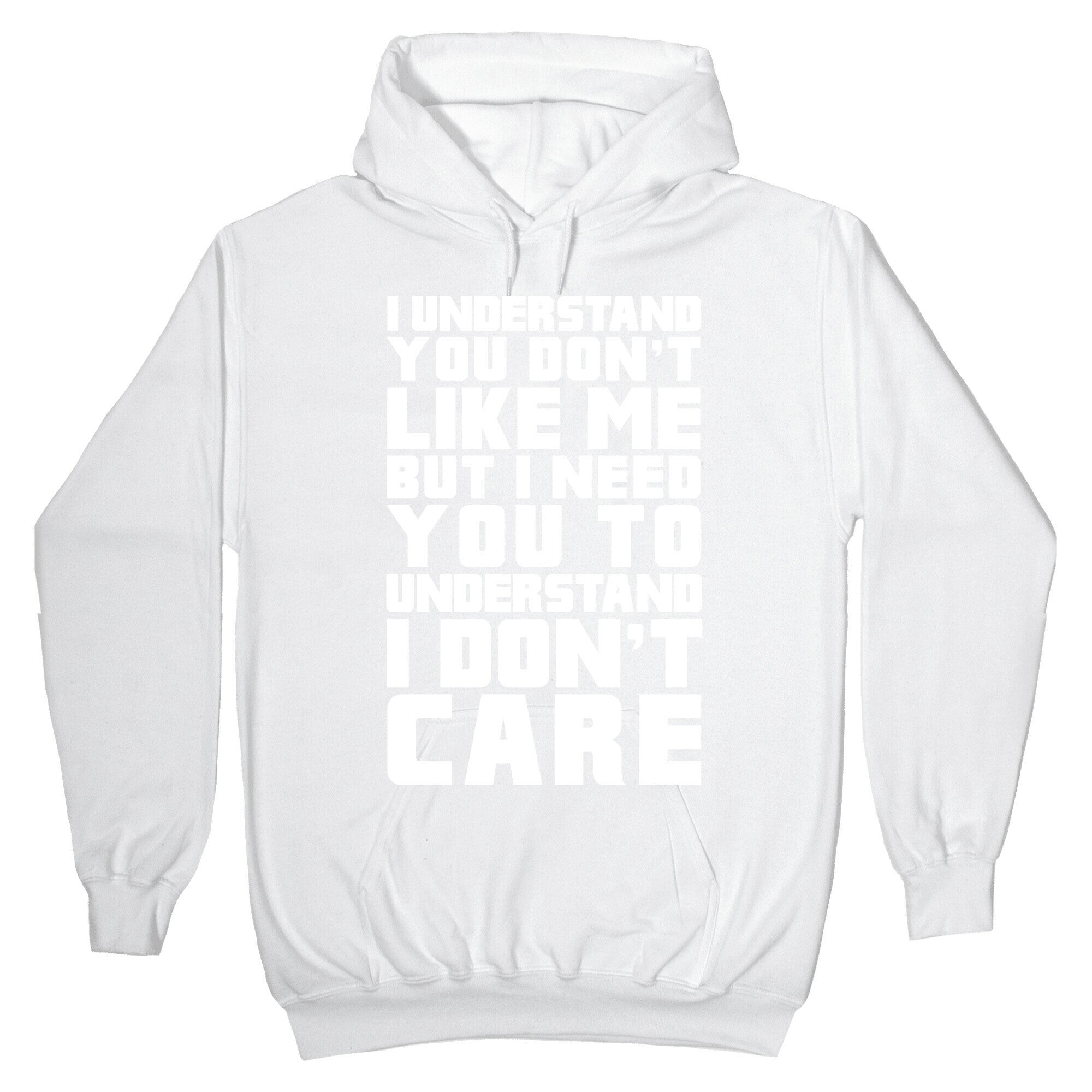 I Understand You Don't Like Me But I Need You To Understand I Don't Care Hoodie
